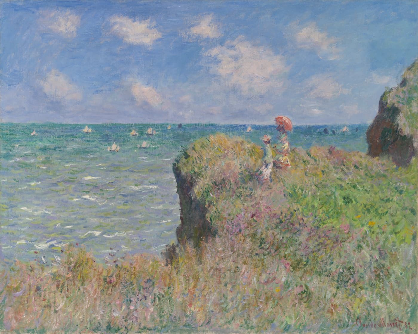 Cliff Walk at Pourville by Claude Monet, 1882
